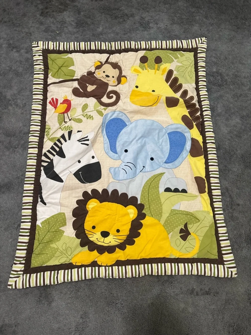 Jungle Safari Crib Bedding Set Quilt Bed Skirt Animals Nursery